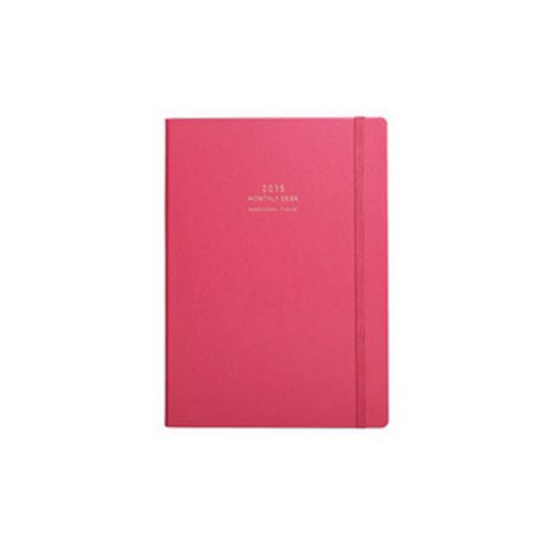 2015 A4 Monthly Appointment Planner Desk Diary Calendar Scheduler hot pink