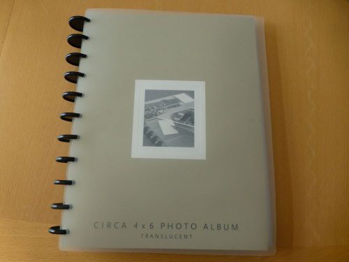 New $59 levenger circa letter size photo album notebook 8.5x11 4x6 for sale