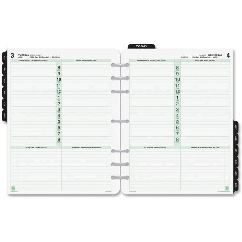 2015 Day-Timer Daily Planner Refill - 8.50&#034; x 11&#034; - 1 Year - Jan- Dec