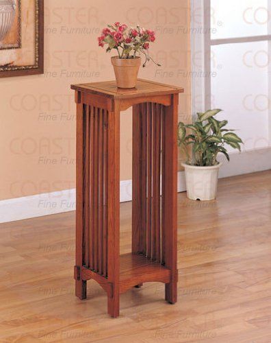 New,Coaster Home Furnishings Kittitas Plant Stand in Solid Wood  Oak Furniture