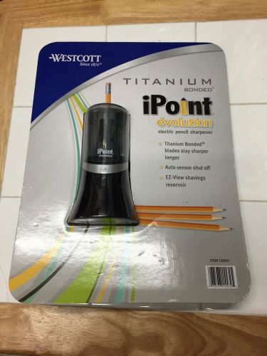 Westcott iPoint Evolution Titanium Non Stick Electric Desktop Pencil Sharpener