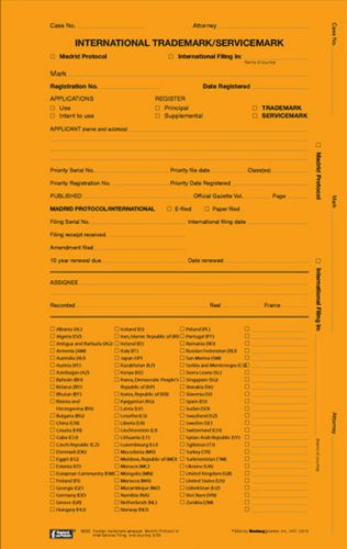 Item 9222 Foreign Trademark/SM Folder, Goldenrod 10-1/4&#034;x15-1/8&#034; sold individual