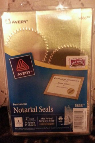 AVERY 5868 Metallic Gold Print or Write Notarial Seals Label for Inkjet Printers