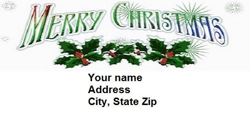 30 Personalized Return Address  Labels Christmas Buy 3 Get 1 free (bi33)