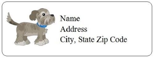 30 Personalized Cute Dog Return Address Labels Gift Favor Tags (dd8)