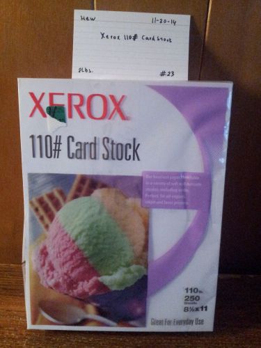New Xerox 100# Card Stock 250 sheets-110 lb  8 1/2 x 11
