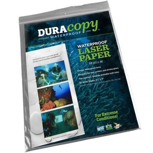 Rite in the Rain 6511-M Waterproof DuraCopy Laser Paper, 8.5&#034; x 11&#034; - 25 Sheets