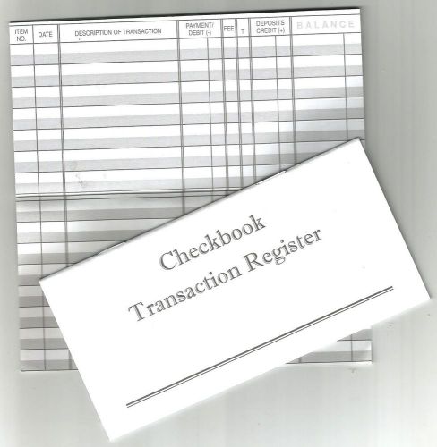 7 CHECKBOOK REGISTERS WITH &#039;&#039;FREE OFFICE LETTER OPENER &amp; . &#034;FREE SHIPPING&#034;&#034;