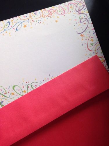 Party Invitations RPG Stationery 30 Invitations w/Envelopes Confetti Streamers