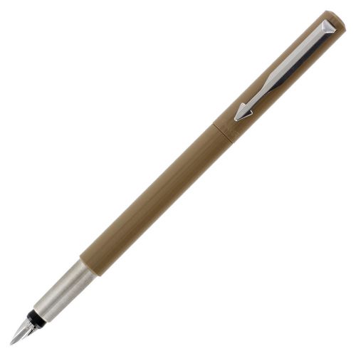 Parker vector bronze barrel medium point fountain pen, chrome trim, medium point for sale