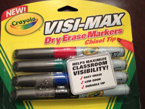 Crayola Dry Erase Markers Visi-Max (New, Chisel Tip)