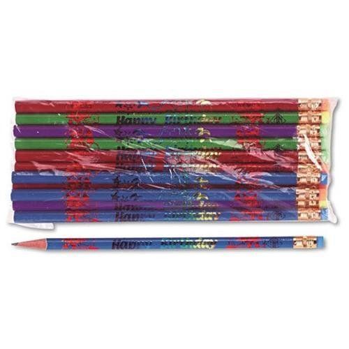 Moon Products Decorated Wood Pencil, Happy Birthday, #2, (7904b)