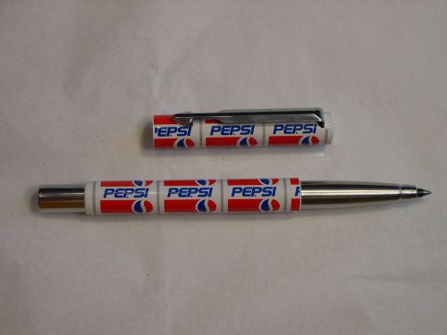 Parker Pen, &#034;Pepsi&#034; Logo with Silver Trim &#034;Vector&#034; Rollerball Pen