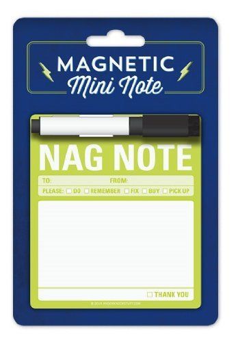 Knock Knock Magnetic Mini Dry Erase Board with Pen Nag Note