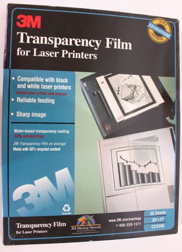 43 Sheets of 3M Transparency Film for Laser Printers Paper Size 8 1/2 x 11