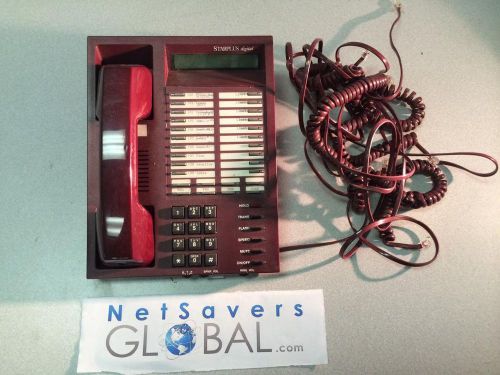 Vodavi Starplus 1414-60 Busines Executive Key Telephone Burgundy w/ Display