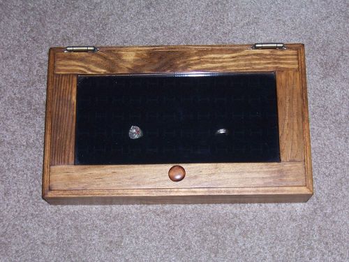 Wood and Glass Jewelry and Ring Display Case...Shipping included!