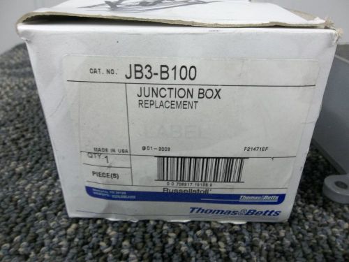 THOMAS BETTS STEEL 1 GANG JUNCTION BOX 22 CU IN METAL GREY JB3-B100 NEW