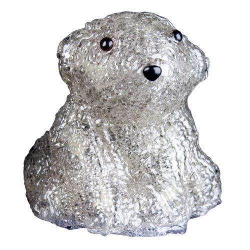 Xepa ehx-ab2-wht xepa led illuminated acrylic baby polar bear sculpture in layin for sale