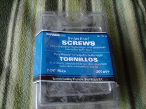 Superior Bilt backer Board 1 1/4&#034; Screws ~ New 200 pcs.