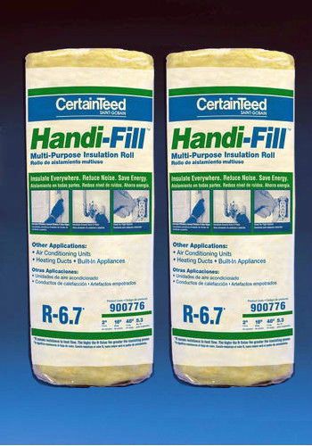 2 Pack CertainTeed Handi-Fill 2 x 16 x 48 Multipurpose Insulation Roll 8&#039; Total