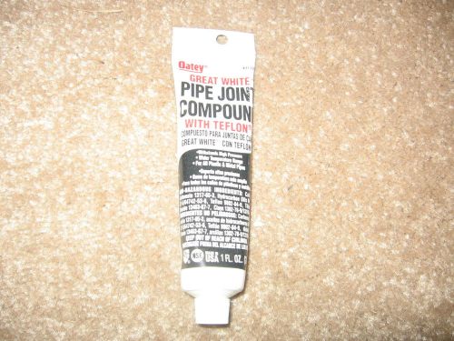 OATEY GREAT WHITE PIPE JOINT COMPOUND W/TEFLON 1 OUNCE TUBE NEW