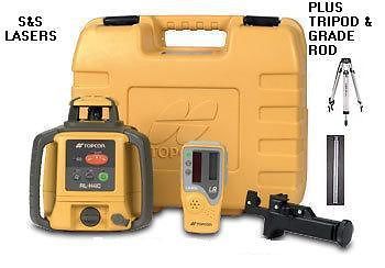 New Topcon RL-H4C Rotating Laser Level  DB Package PLUS 8 FT 10ths Rod &amp; Tripod