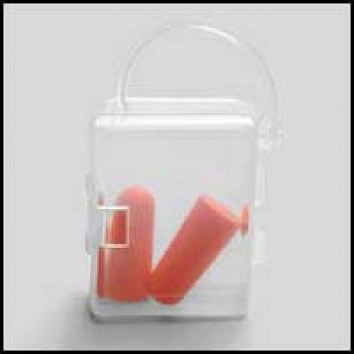 Foam ear plugs, bright orange, uncorded, vial, lot 80 for sale