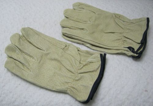 Lot of 2 New Leather Work Gloves for General Use Gardening Automotive Woodwork