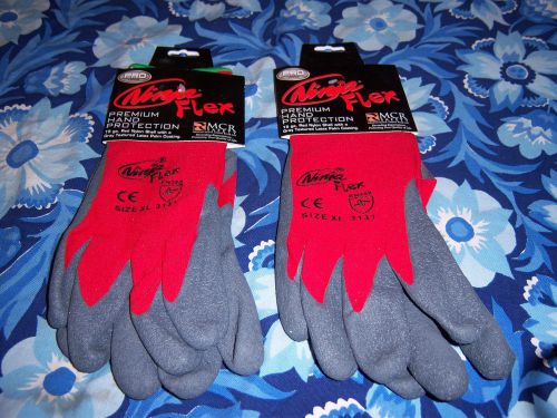 2 ninja flex premium hand protection 15 ga. red nylon w gray latex 3131size xl for sale
