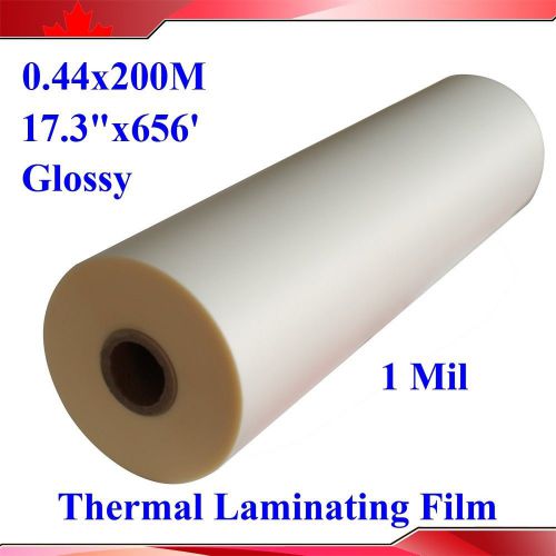 Bright lighten 17.3&#034;x656&#039; (0.44x200m) glossy uv 1roll luster thermal laminating for sale