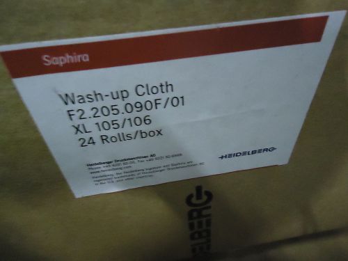 Case of 24 Rolls Heidelberg Saphira Wash Up Cloth F2.205.090F/01 XL 105/106