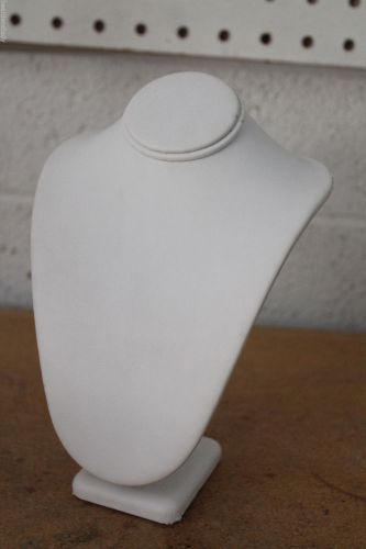 Necklace Bust White Faux Leather Jewelry Displays