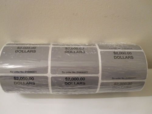 (Qty. 3)  Rolls MMF Coin Tote Bank Retail Shipping Labels 2100302C1 DOLLARS