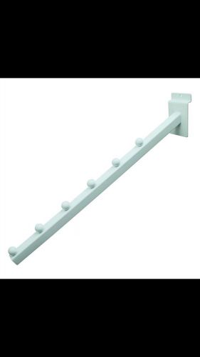 Slatwall 6 Ball Waterfall Faceout Square Tube Fixture - White -lot Of 4