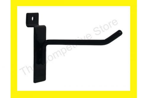 4&#034; Slatwall Hooks  For Slat Panel Display - 100 Pcs Black Color