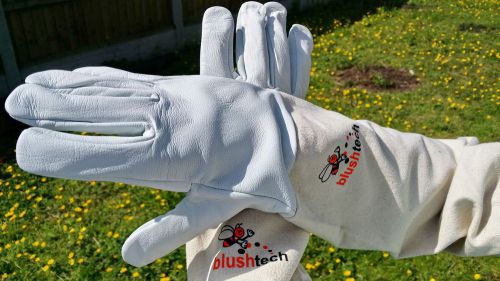 Beekeeping beekeeper bee gloves leather &amp; cotton zean gloves pair -size xlarge for sale