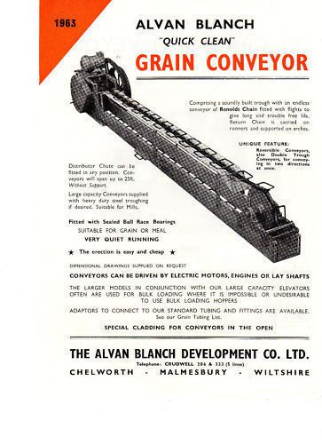 Alvan Blanch Quick Clean Grain Conveyor Leaflet  7265A