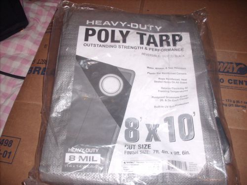8&#039; x 10&#039; Heavy Duty Silver Poly Tarp