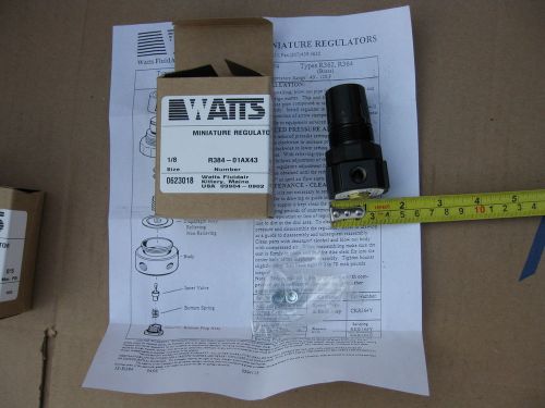 Watts R384-01AX43 Miniature Mini Air Pressure Regulator 1/8 NPT 0-15 PSI 300PSI