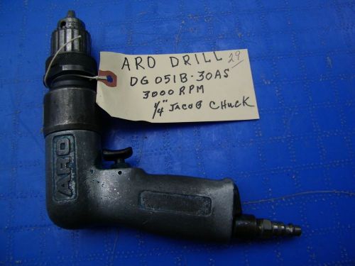ARO-PNEUMATIC DRILL-DG051B-30AS, 3000 RPM,1/4&#034; JACOBS CHUCK