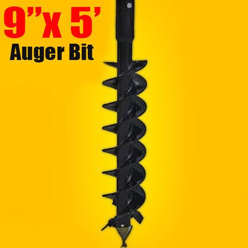 9&#034;x 5&#039; auger bit hdc 2&#034; hex, for difficult diggig conditions,made in usa for sale