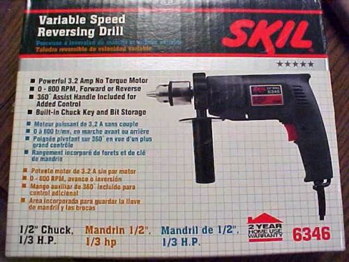 Skil Drill Variable Speed Reversing 3.2 Amp 1/2 Chuck NEW IN BOX