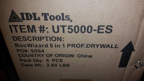 6x  idl tools international ut5000 rocwizard 5-in-1 professional drywall tool for sale