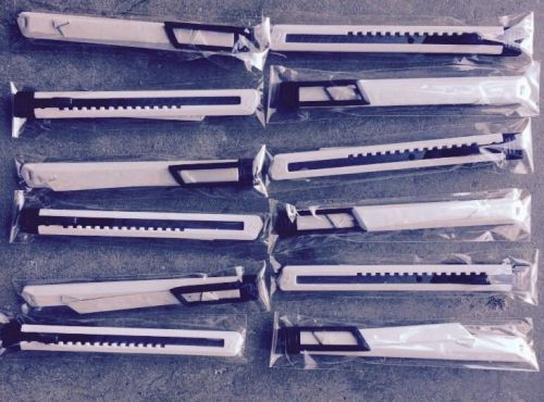 12 Pk Utility Knife Slimline Box Cutter w/2 extra blades