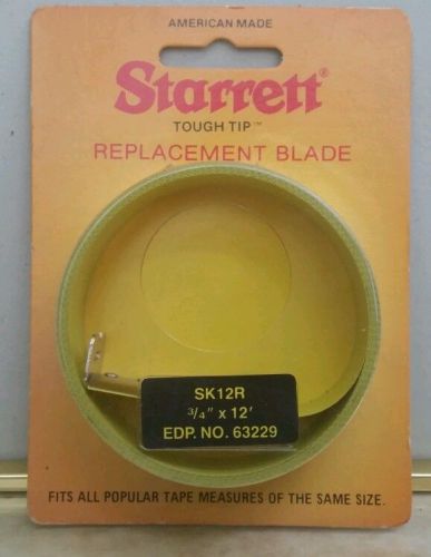 GENUINE QUALITY STARRETT SK12R REPLACEMENT TAPE BLADE 3/4&#034; X 12&#039; Made in USA