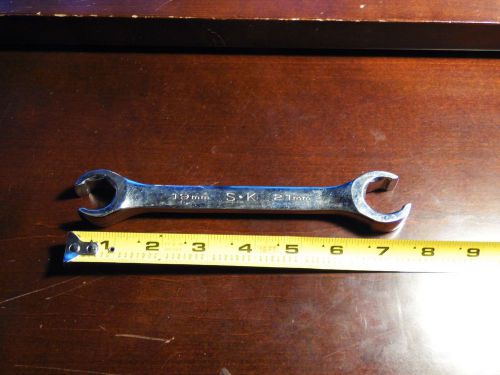 SK Tools Regular Flare Nut Wrench 19 x 21mm  8829 Forged Steel