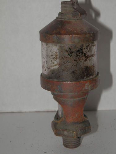2 Antique Unmarked Small Hit Miss Gas Steam Engine Metal Glass Cylinder Oiler 