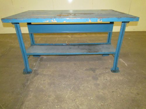 Vintage Industrial Butcher Block Workbench Table Reloading Bench 60x30x34&#034;