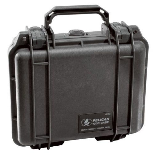 Pelican 1200 small case with u-pic foam made in usa (black) for sale